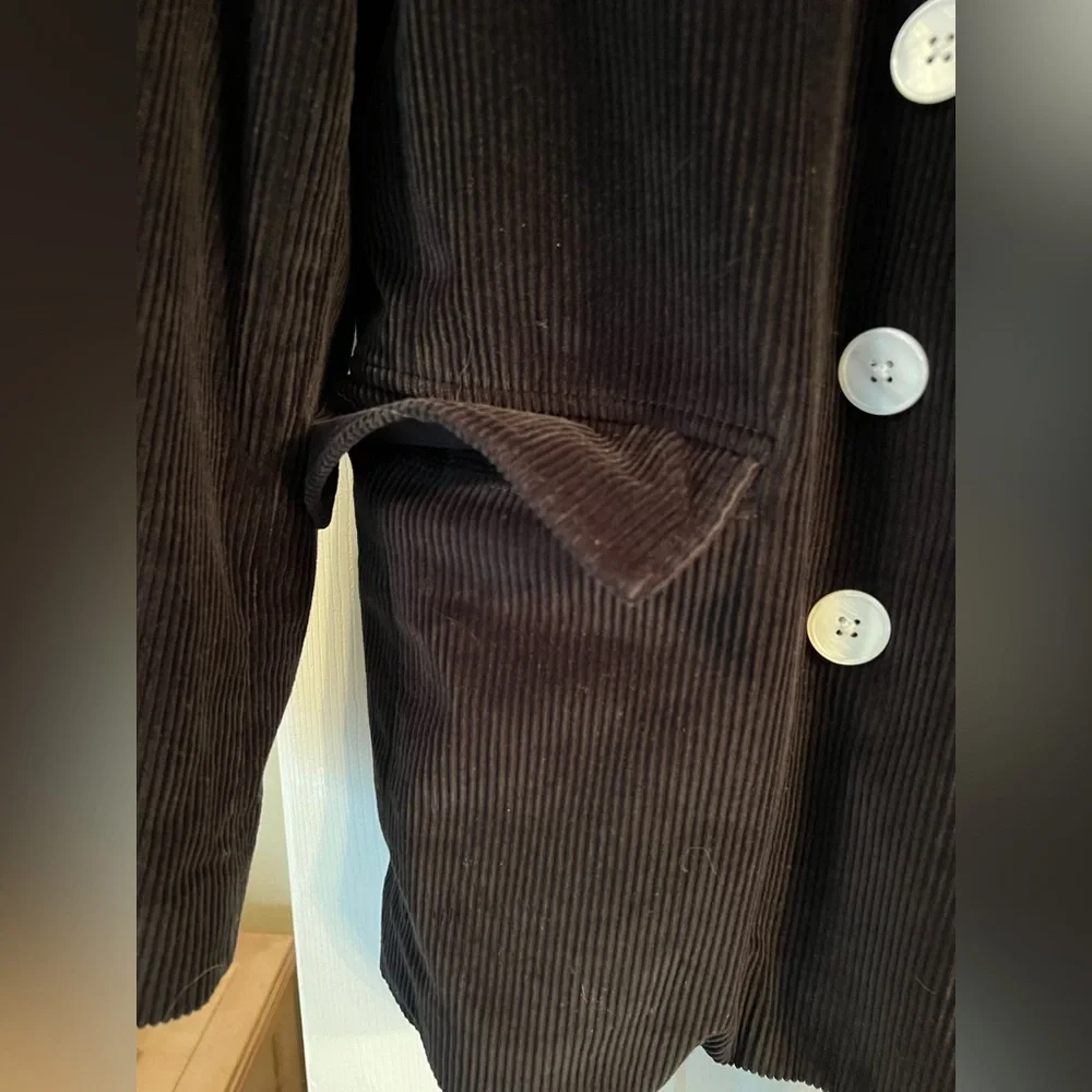 Madewell/Alexa Chung Black Corduroy Double-Breasted Blazer